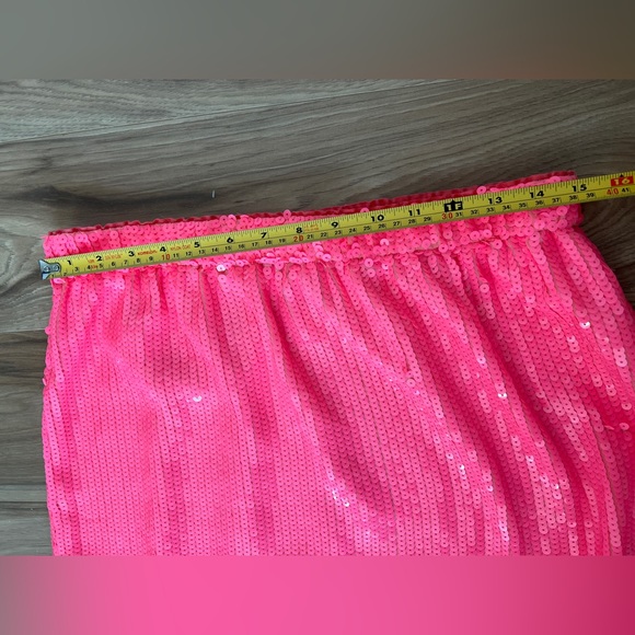 NWT!! 💖 J CREW 💖 Collection hot pink sequin pull-on midi skirt - Picture 4 of 10